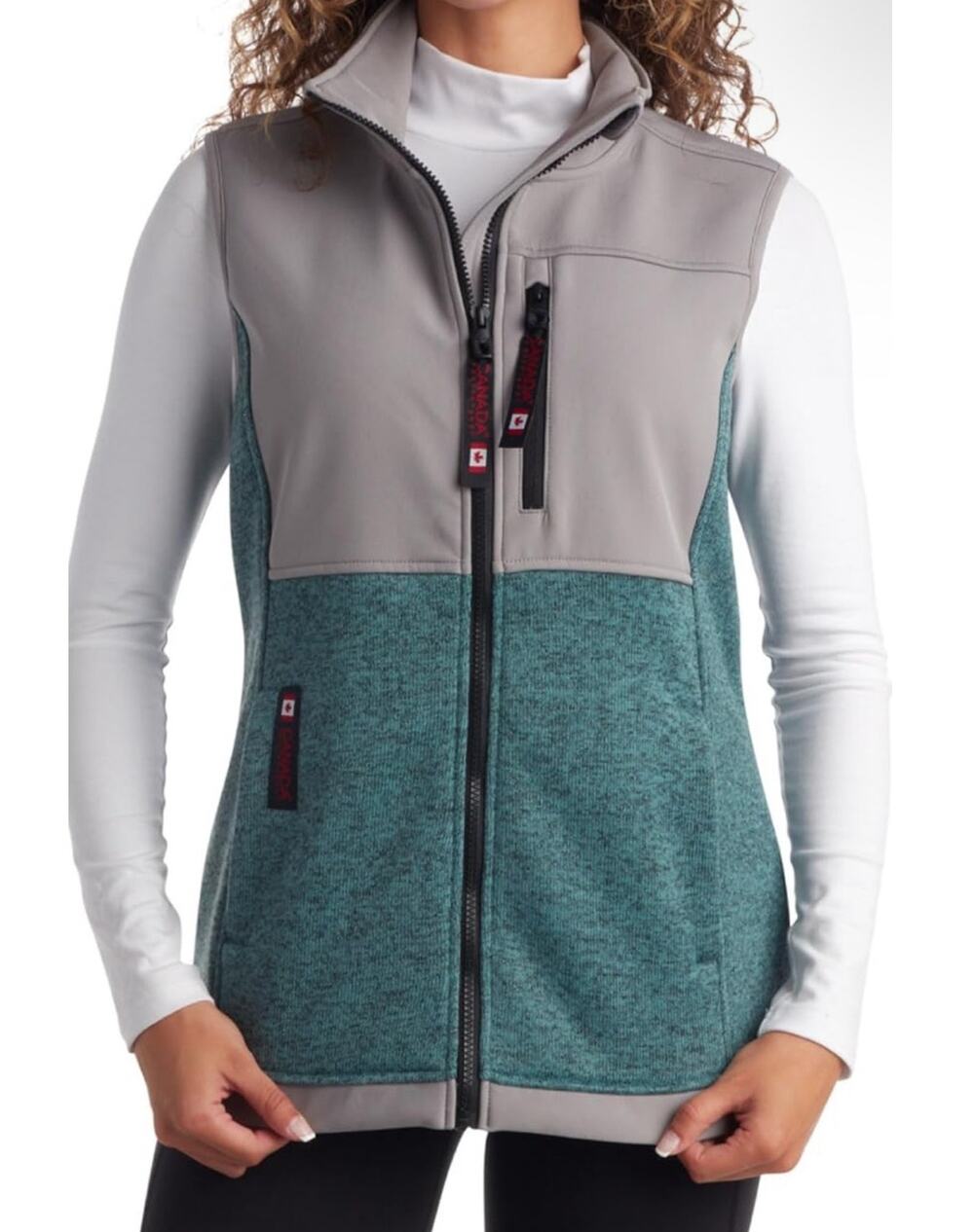 Canada Weather Gear Fleece Performance Vest, Mystic Lake, Women's Small, NWT
